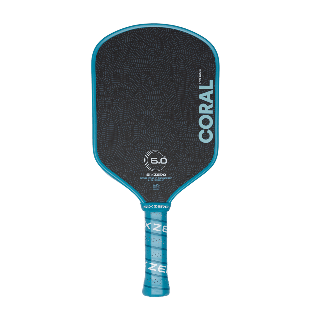 Six Zero Coral 16 Blue Pickleball Paddle
